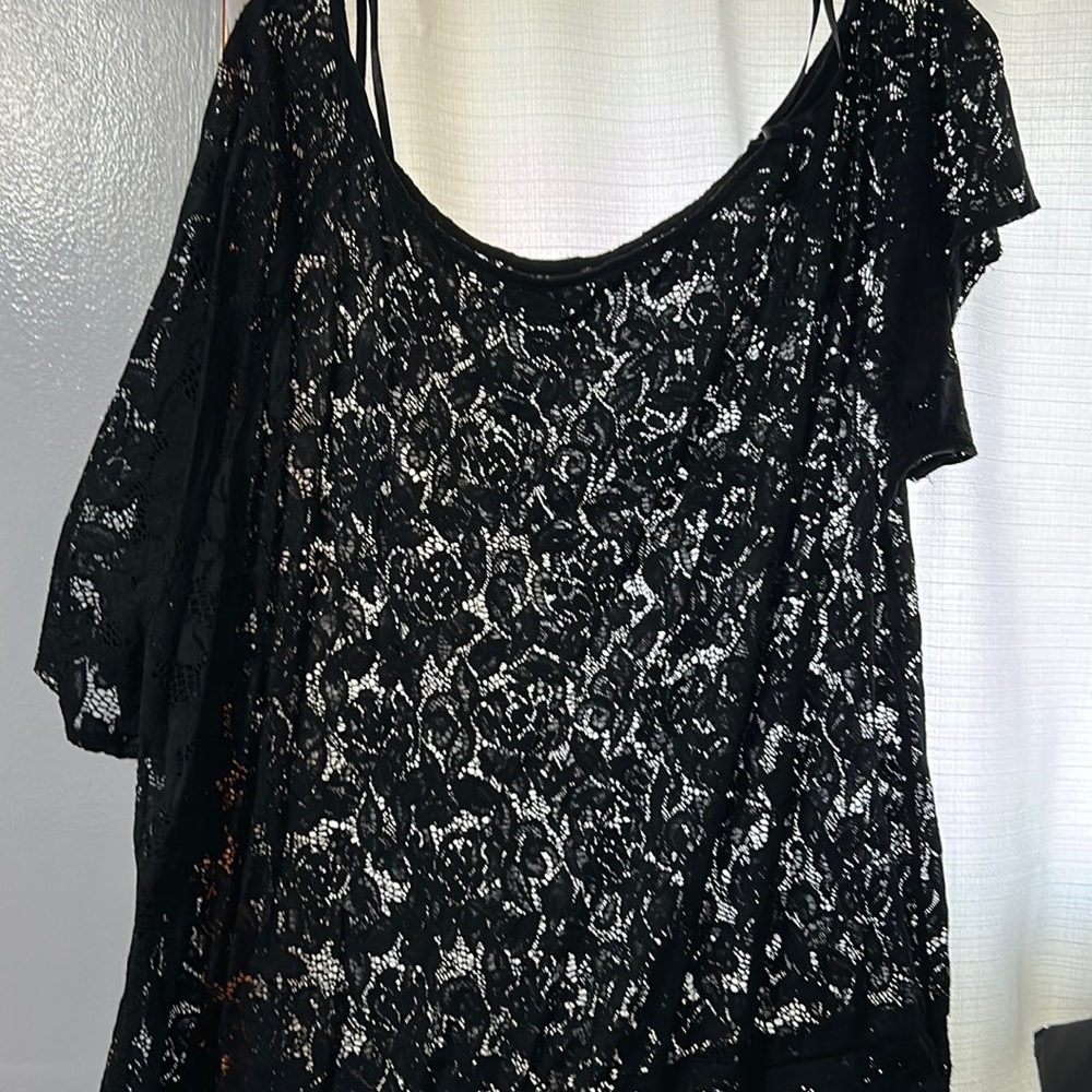 Black off shoulder blouse